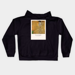 Portrait of A. Bloch Bauer I with Text Kids Hoodie